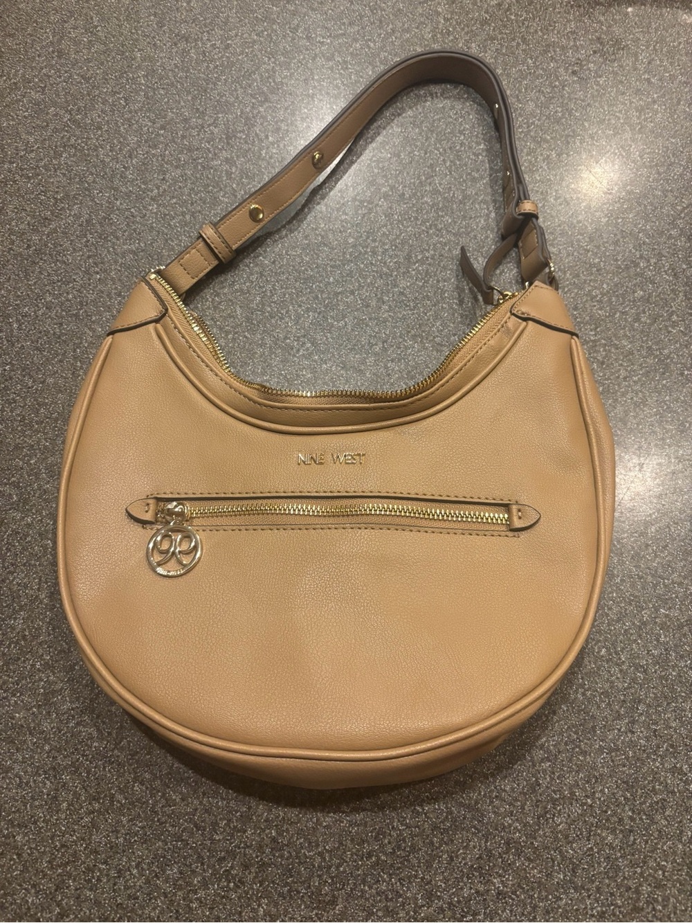 Nine West Saddle Hobo Shoulder Bag in Tan
